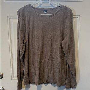 Old Navy Brown Ribbed Long Sleeve Top